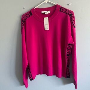 Nwt DKNY pink and black sweater
